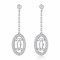 Cartier Logo Double C Earrings in 18K White Gold With Diamonds